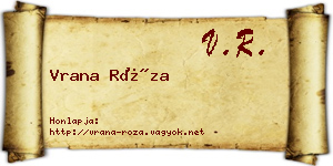 Vrana Róza névjegykártya